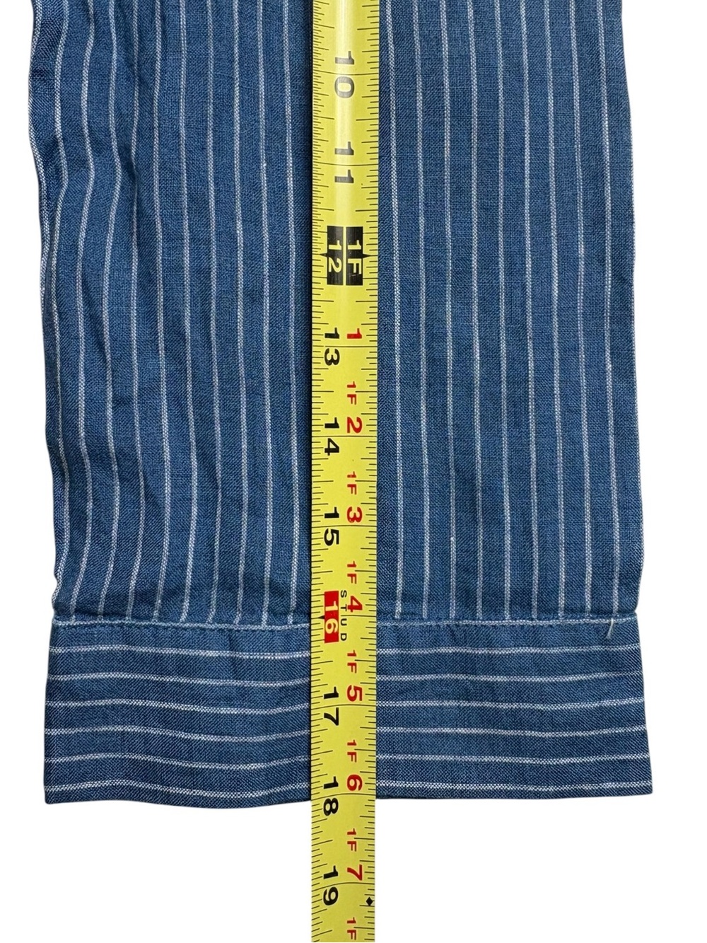NWT Garnet Hill Blue White Striped Linen European Flax Tunic Dress M - Picture 7 of 12